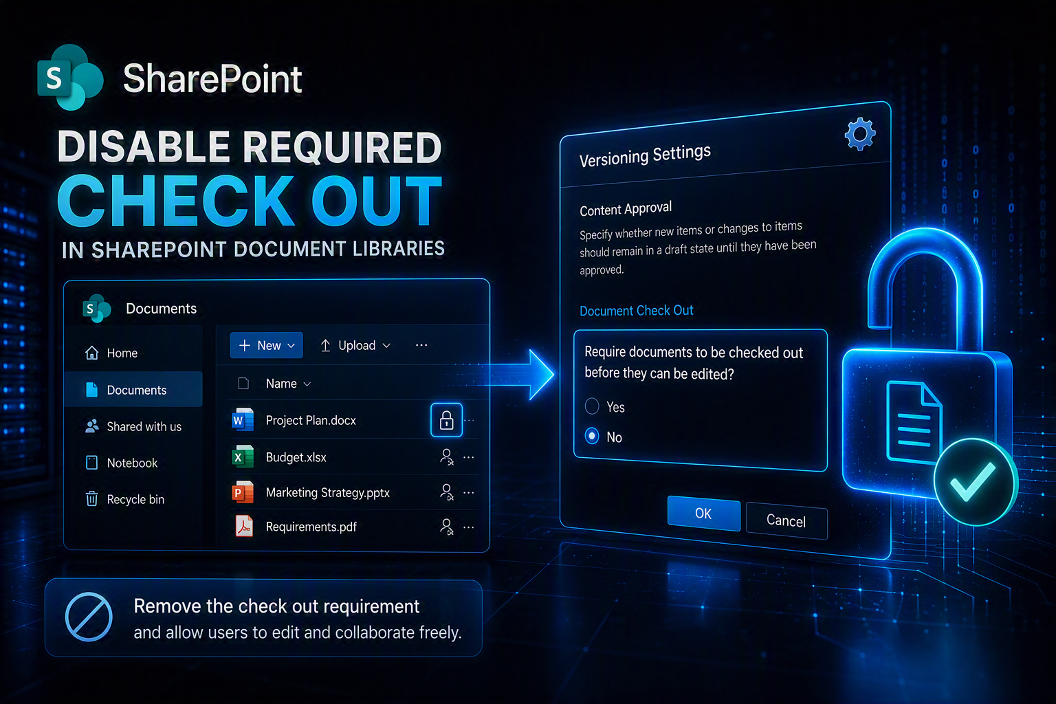 How to Disable Required Check Out in SharePoint Document Libraries
